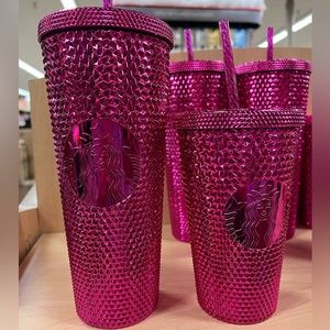 NWT 24 oz Venti Studded Fuchsia Holiday Starbucks Cup